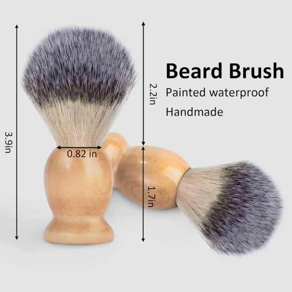 YANXI Hand Crafted Shaving Brush for Men, Wood Handle Hair Salon Shave Brush for Wet Shave Safety Razor, Perfect Father's Day Gifts for Him Dad Boyfriend