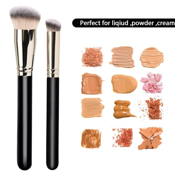 YANXI Makeup Brushes Foundation Brush and Flawless Concealer Brush Perfect for Any Look Premium Luxe Hair Contour Brush Perfect for Blending Liquid,Buffing,Cream,Sculpting,Mineral Makeup