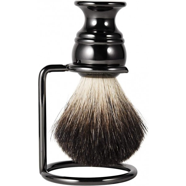 YANXI Shave Brush Stand Stainless Steel for Badger Shaving Brushes Holder Height 2.8inch/7cm Space Saver